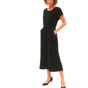 NWOT GAP black velvet jumpsuit